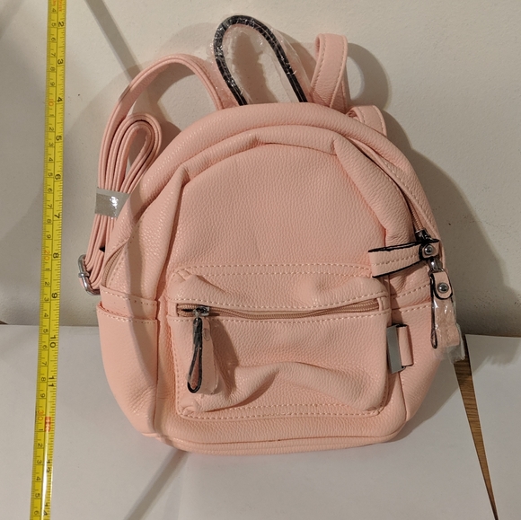small pink backpack